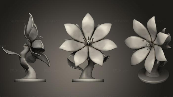 Статуэтки и статуи разные (Цветок (1), STKR_0806) 3D модель для ЧПУ станка